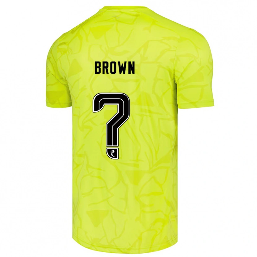 Danxen Kinderen Fraser Brown #0 Geel Zwart Keepersshirt 2025/26 T-Shirt