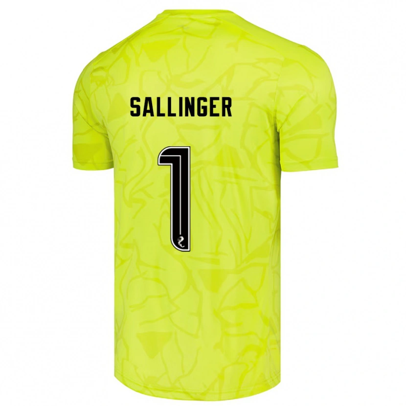 Danxen Kinderen Raphael Sallinger #1 Geel Zwart Keepersshirt 2025/26 T-Shirt