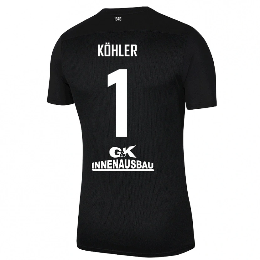 Danxen Kinderen Lucas Köhler #1 Zwart Wit Keepersshirt 2025/26 T-Shirt