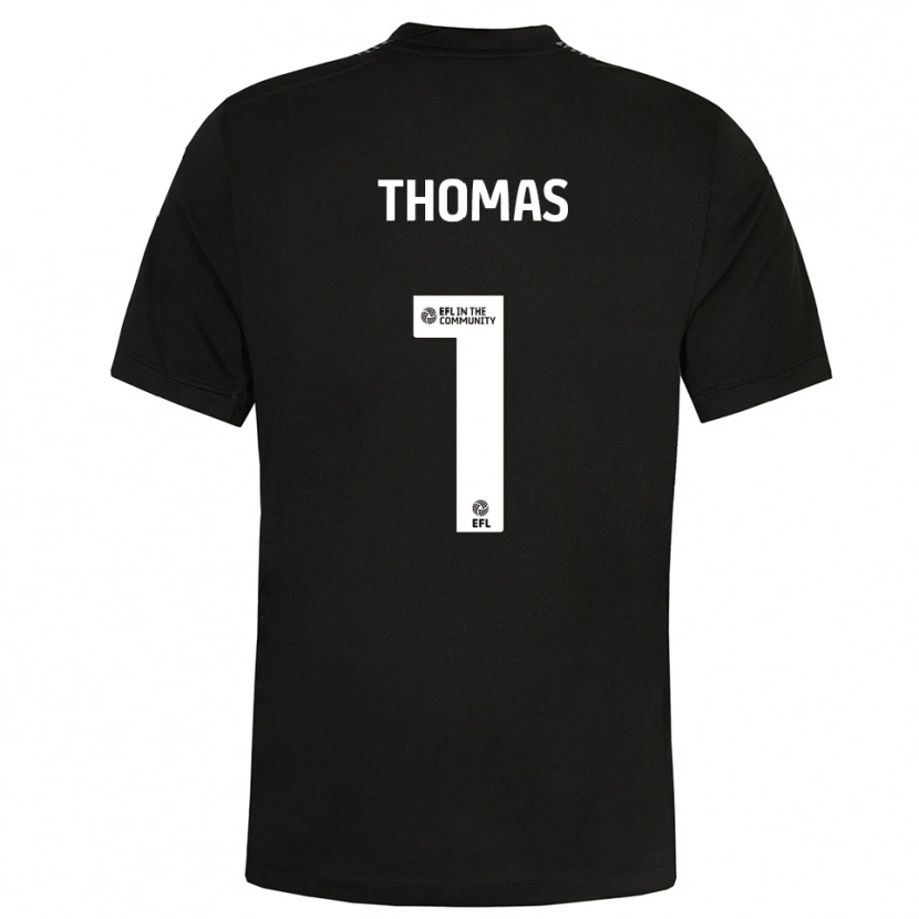 Danxen Kinderen Lucy Thomas #1 Zwart Wit Keepersshirt 2025/26 T-Shirt