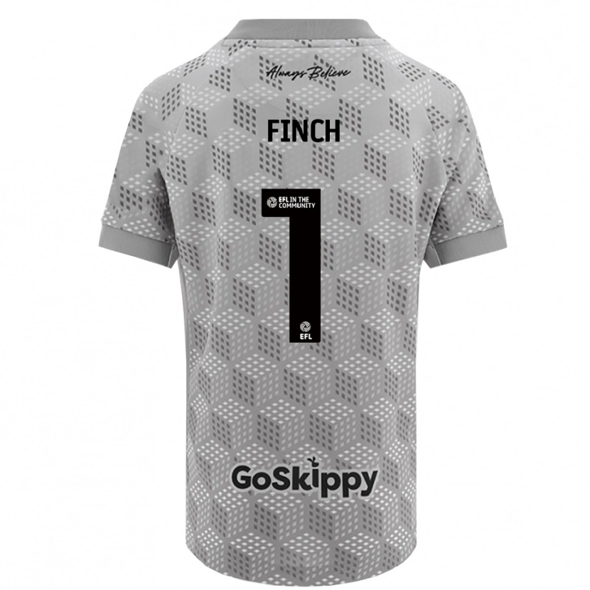 Danxen Kinderen Isaac Finch #1 Zwart Grijs Keepersshirt 2025/26 T-Shirt