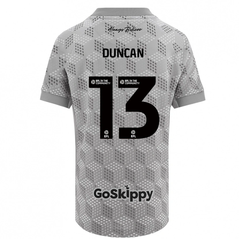 Danxen Kinderen Joe Duncan #13 Zwart Grijs Keepersshirt 2025/26 T-Shirt