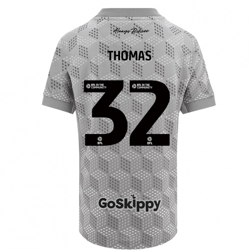 Danxen Kinderen Lewis Thomas #32 Zwart Grijs Keepersshirt 2025/26 T-Shirt