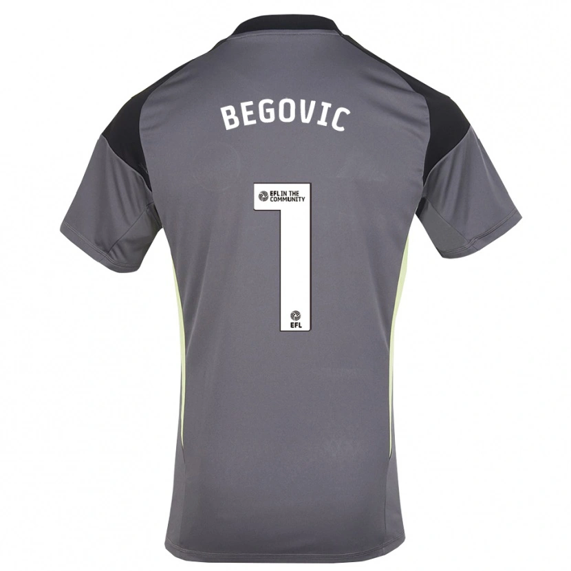 Danxen Kinderen Asmir Begovic #1 Grijs Wit Keepersshirt 2025/26 T-Shirt