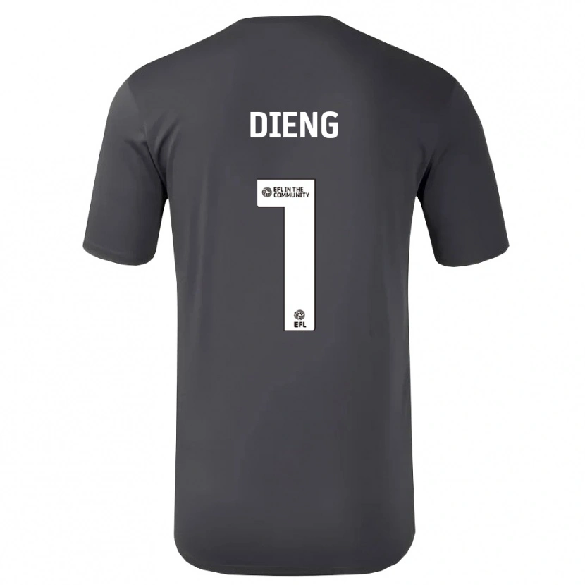 Danxen Kinderen Seny Dieng #1 Zwart Wit Keepersshirt 2025/26 T-Shirt