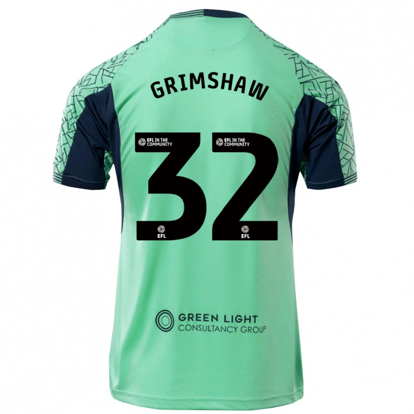 Danxen Kinderen Daniel Grimshaw #32 Aqua Zwart Keepersshirt 2025/26 T-Shirt
