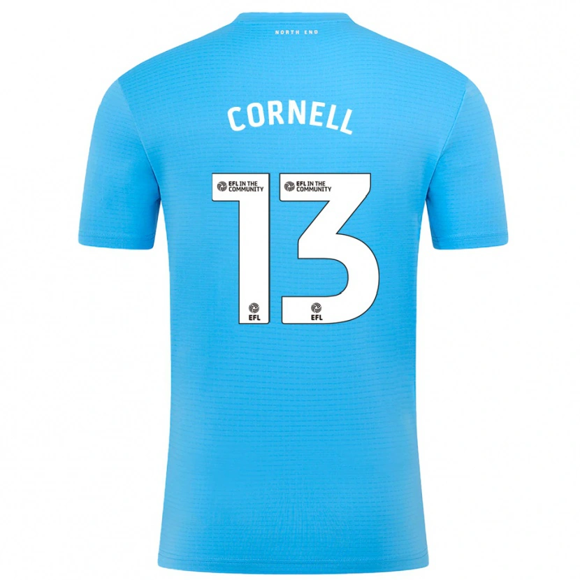 Danxen Kinderen David Cornell #13 Blauw Wit Keepersshirt 2025/26 T-Shirt