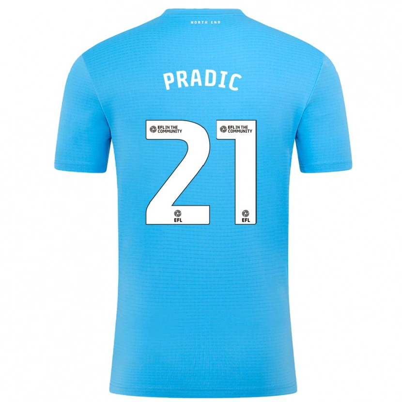 Danxen Kinderen James Pradic #21 Blauw Wit Keepersshirt 2025/26 T-Shirt