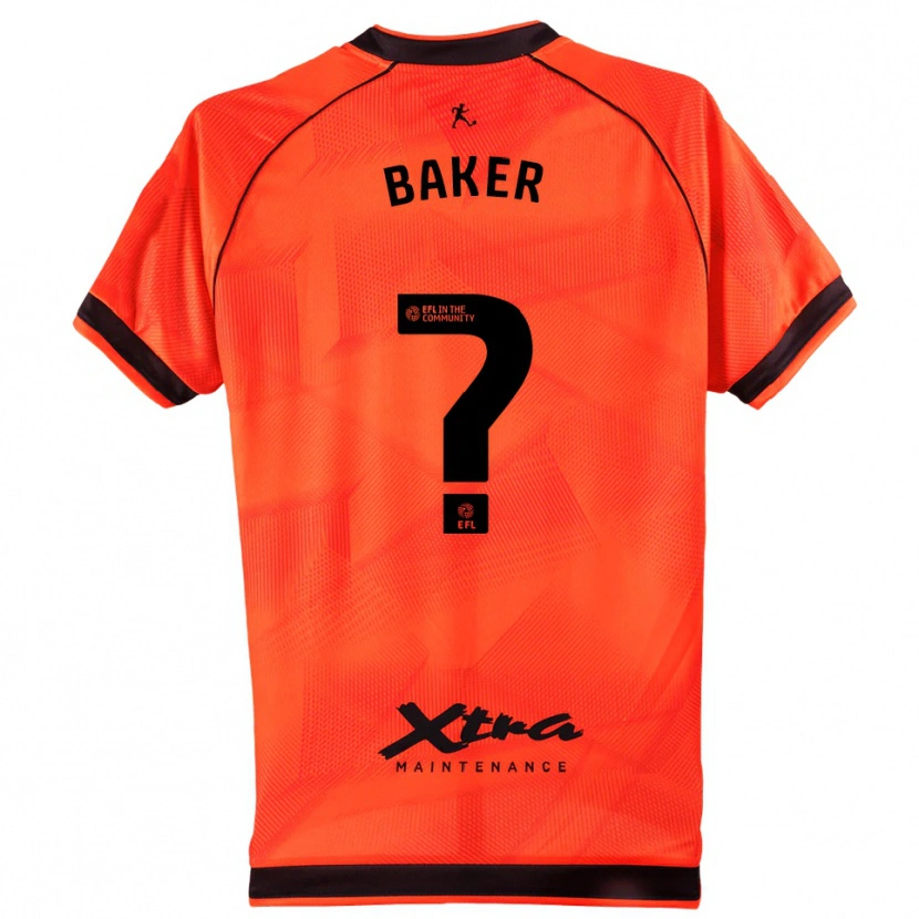 Danxen Kinderen Faye Baker #0 Oranje Zwart Keepersshirt 2025/26 T-Shirt