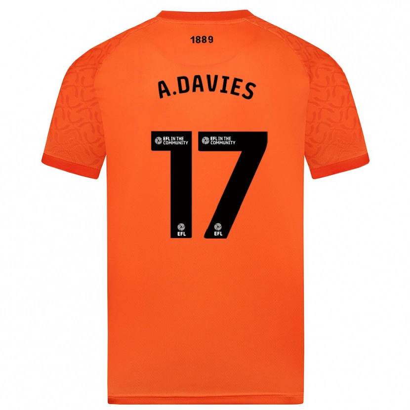 Danxen Kinderen Adam Davies #17 Oranje Zwart Keepersshirt 2025/26 T-Shirt