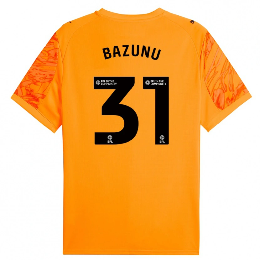 Danxen Kinderen Gavin Bazunu #31 Oranje Zwart Keepersshirt 2025/26 T-Shirt
