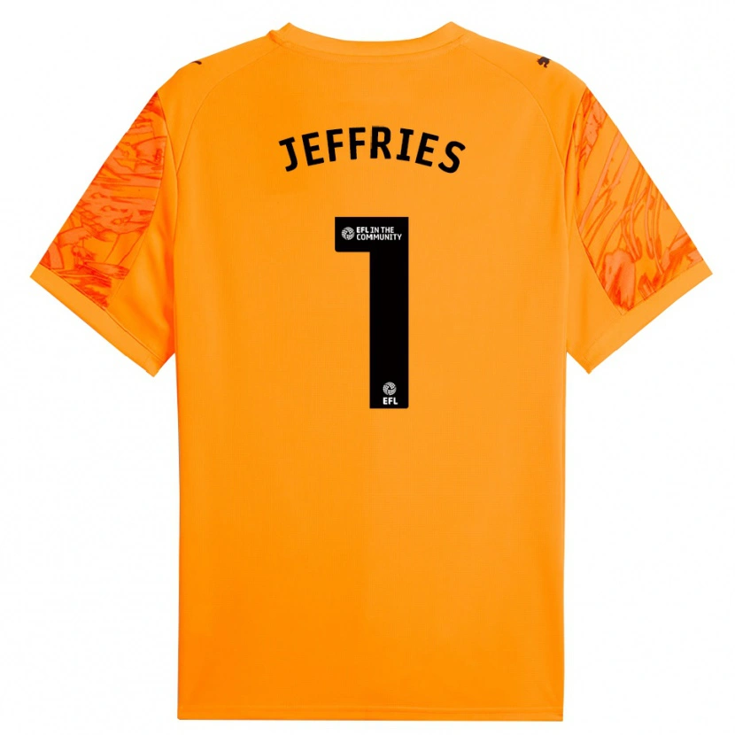 Danxen Kinderen Josh Jeffries #1 Oranje Zwart Keepersshirt 2025/26 T-Shirt