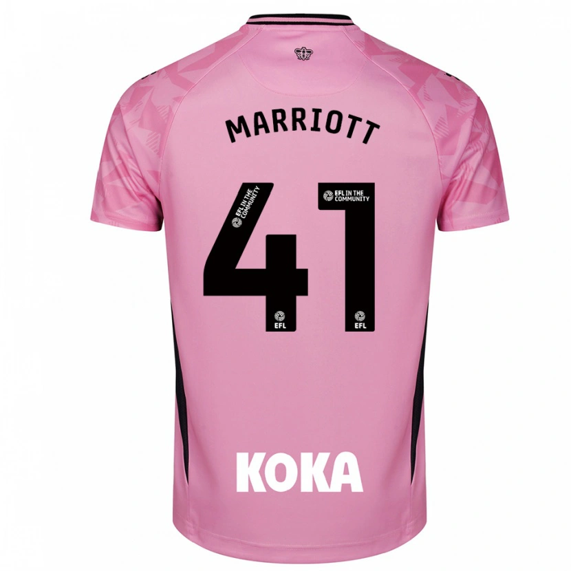 Danxen Kinderen Alfie Marriott #41 Licht Roze Zwart Keepersshirt 2025/26 T-Shirt