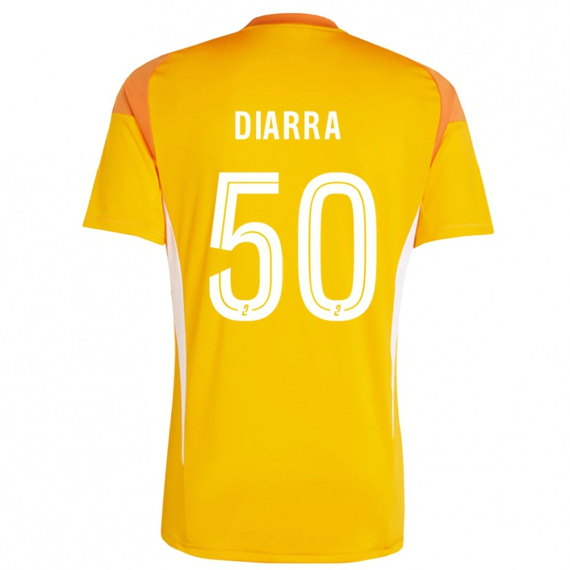 Danxen Kinderen Lassine Diarra #50 Oranje Rood Keepersshirt 2025/26 T-Shirt