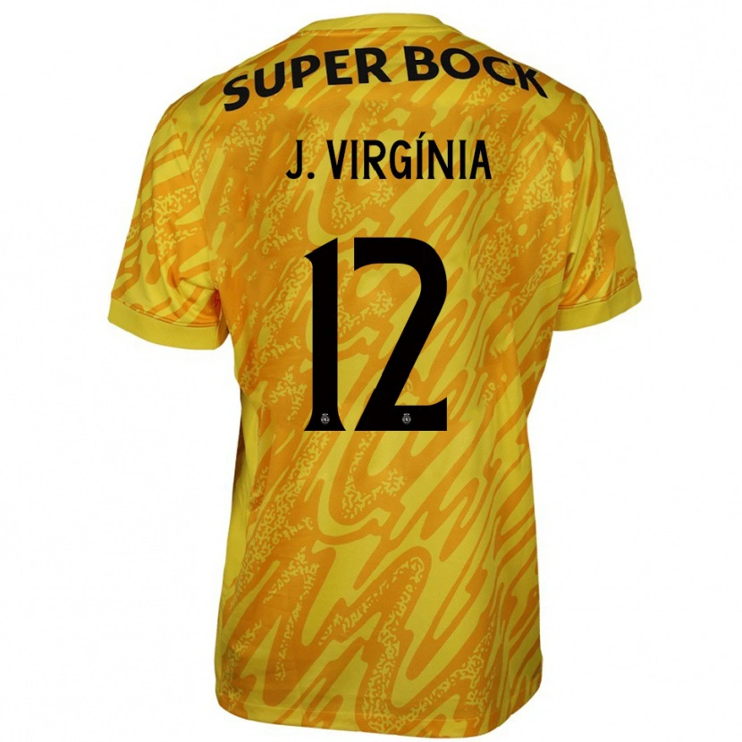 Danxen Kinderen João Virgínia #12 Geel Oranje Keepersshirt 2025/26 T-Shirt