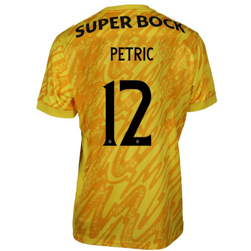 Danxen Kinderen Luka Petric #12 Geel Oranje Keepersshirt 2025/26 T-Shirt