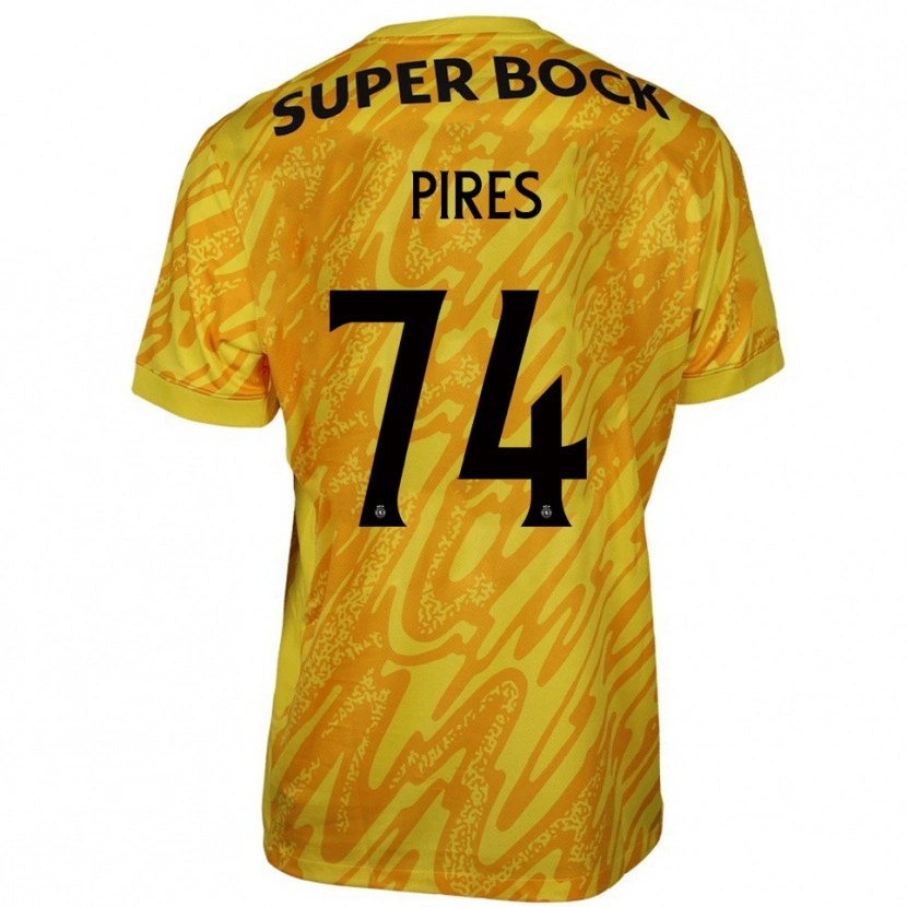 Danxen Kinderen Guilherme Pires #74 Geel Oranje Keepersshirt 2025/26 T-Shirt