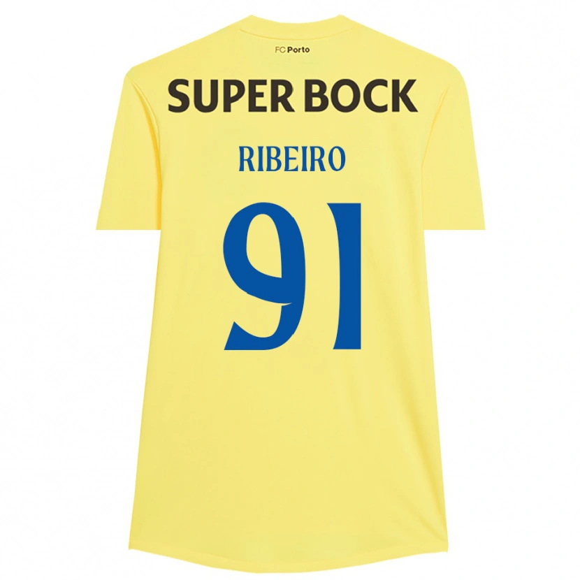 Danxen Kinderen Gonçalo Ribeiro #91 Lichtgeel Zwart Keepersshirt 2025/26 T-Shirt