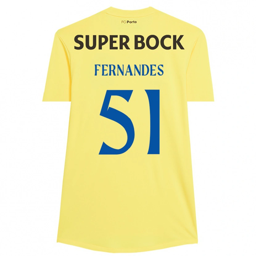 Danxen Kinderen Diogo Fernandes #51 Lichtgeel Zwart Keepersshirt 2025/26 T-Shirt