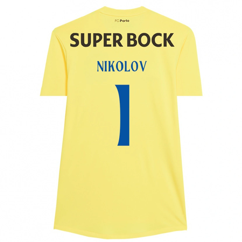 Danxen Kinderen Antoni Nikolov #1 Lichtgeel Zwart Keepersshirt 2025/26 T-Shirt