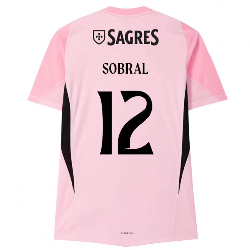 Danxen Kinderen Gonçalo Sobral #12 Roze Zwart Keepersshirt 2025/26 T-Shirt