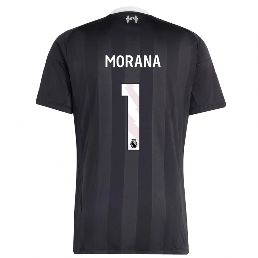 Danxen Kinderen Nathan Morana #1 Zwart Wit Keepersshirt 2025/26 T-Shirt