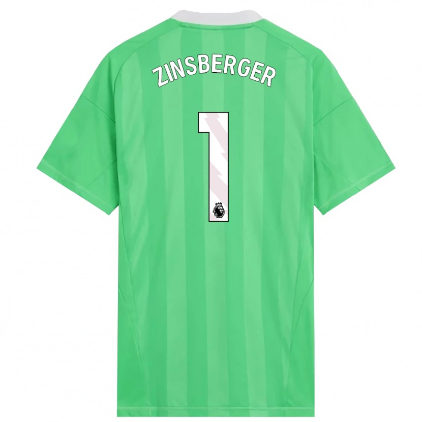 Danxen Kinderen Manuela Zinsberger #1 Lichtgroen Wit Keepersshirt 2025/26 T-Shirt