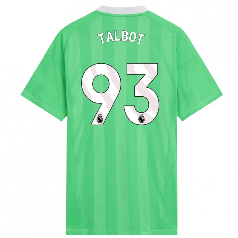 Danxen Kinderen Jack Talbot #93 Lichtgroen Wit Keepersshirt 2025/26 T-Shirt