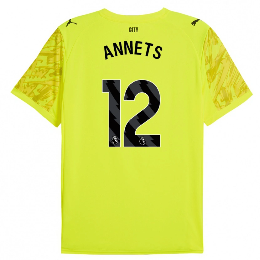Danxen Kinderen Eve Annets #12 Geel Oranje Zwart Keepersshirt 2025/26 T-Shirt