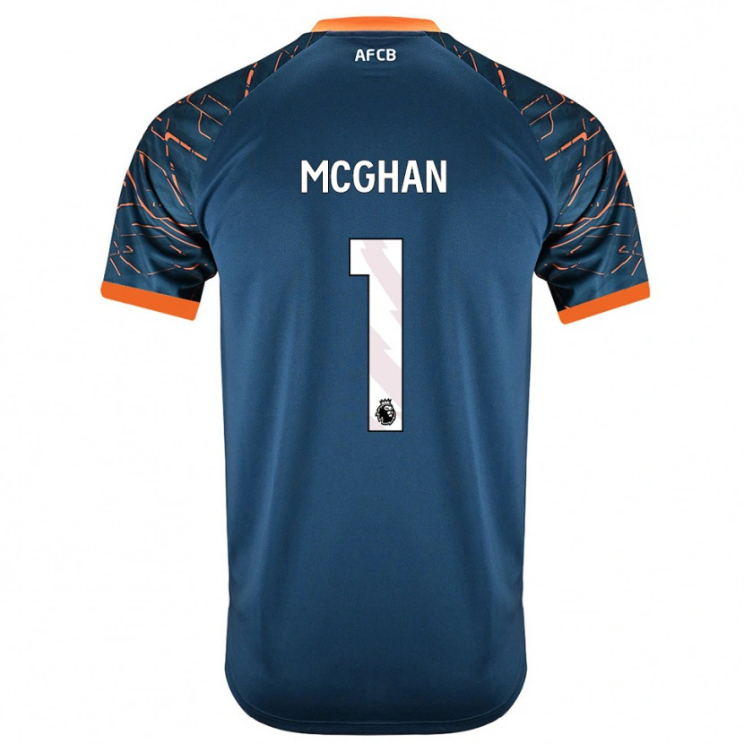Danxen Kinderen Hayden McGhan #1 Donker Leisteen Blauw Keepersshirt 2025/26 T-Shirt