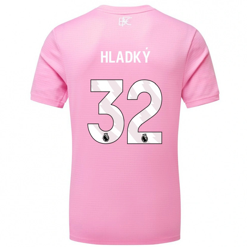 Danxen Kinderen Vaclav Hladky #32 Roze Wit Keepersshirt 2025/26 T-Shirt