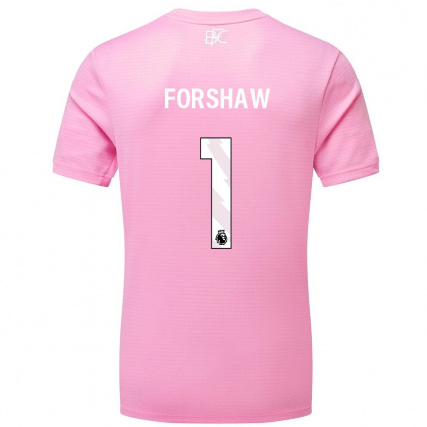 Danxen Kinderen Lewis Forshaw #1 Roze Wit Keepersshirt 2025/26 T-Shirt