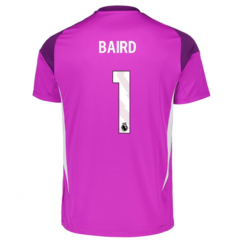 Danxen Kinderen Alex Baird #1 Paars Wit Keepersshirt 2025/26 T-Shirt