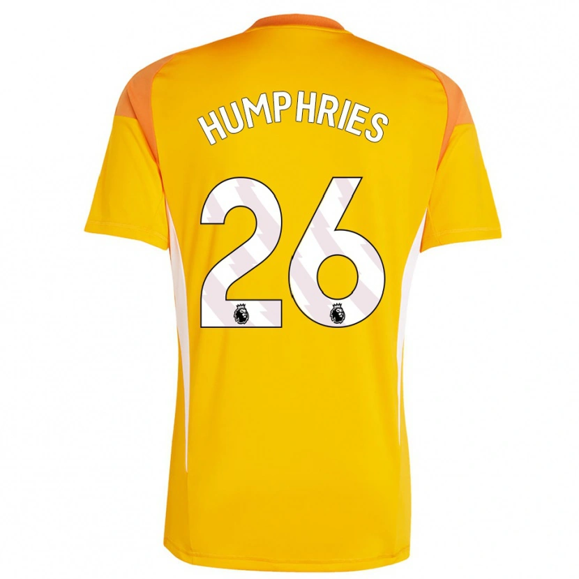 Danxen Kinderen Marni Humphries #26 Oranje Wit Keepersshirt 2025/26 T-Shirt