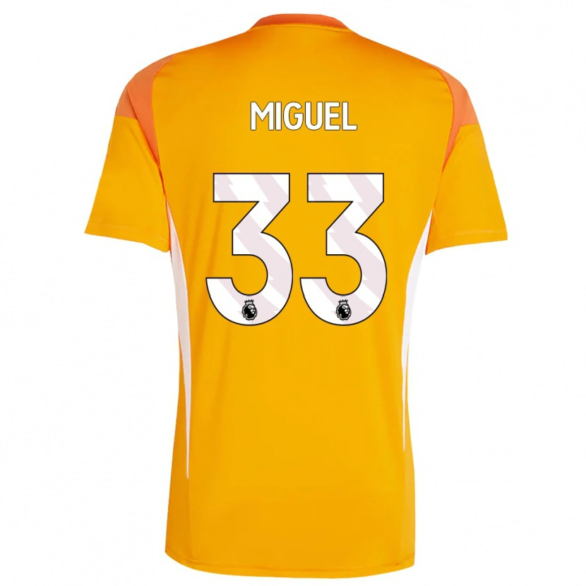 Danxen Kinderen Carlos Miguel #33 Oranje Wit Keepersshirt 2025/26 T-Shirt
