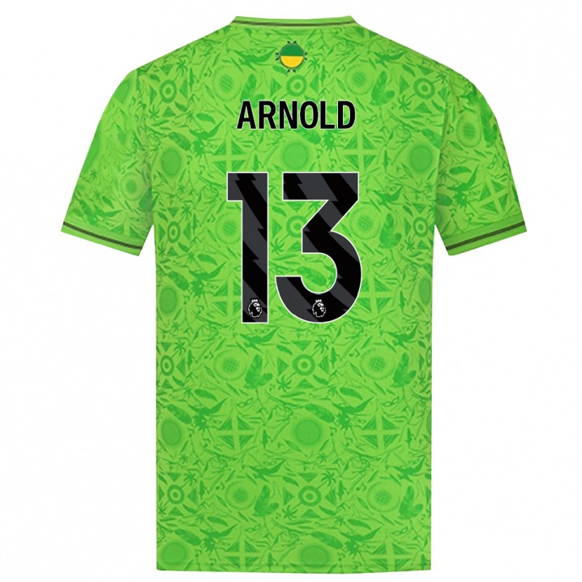 Danxen Kinderen Alfie Arnold #13 Groen Zwart Keepersshirt 2025/26 T-Shirt