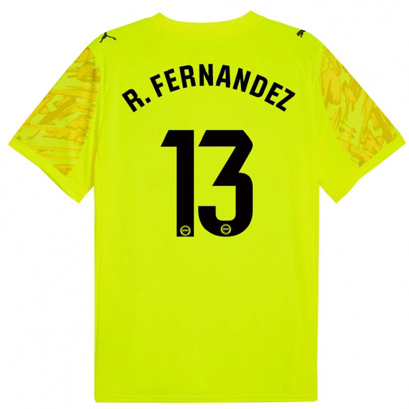 Danxen Kinderen Raúl Fernández #13 Geel Zwart Keepersshirt 2025/26 T-Shirt