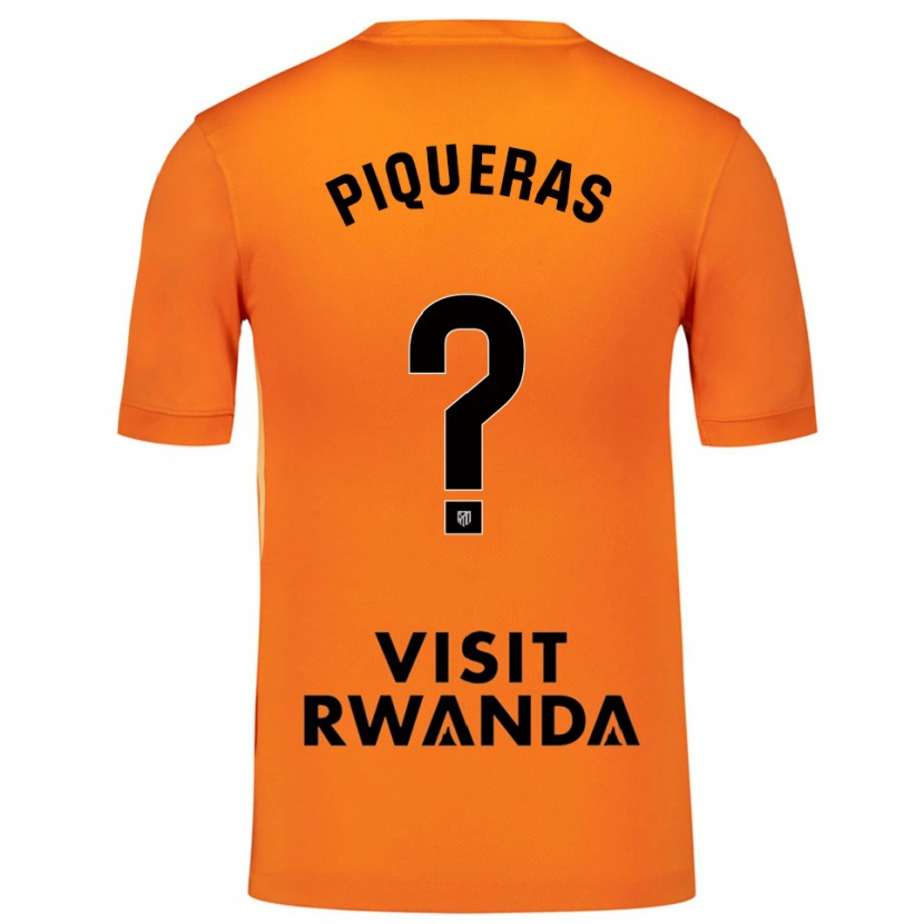 Danxen Kinderen Diego Piqueras #0 Oranje Zwart Keepersshirt 2025/26 T-Shirt
