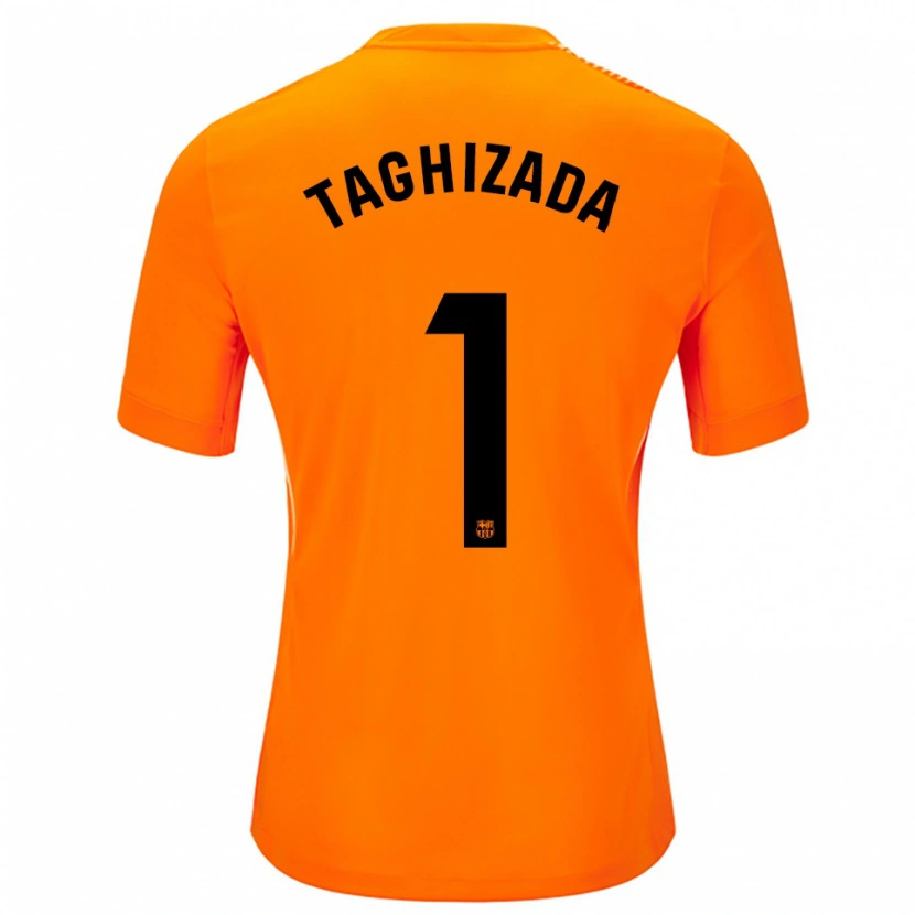 Danxen Kinderen Eldar Taghizada #1 Oranje Zwart Keepersshirt 2025/26 T-Shirt