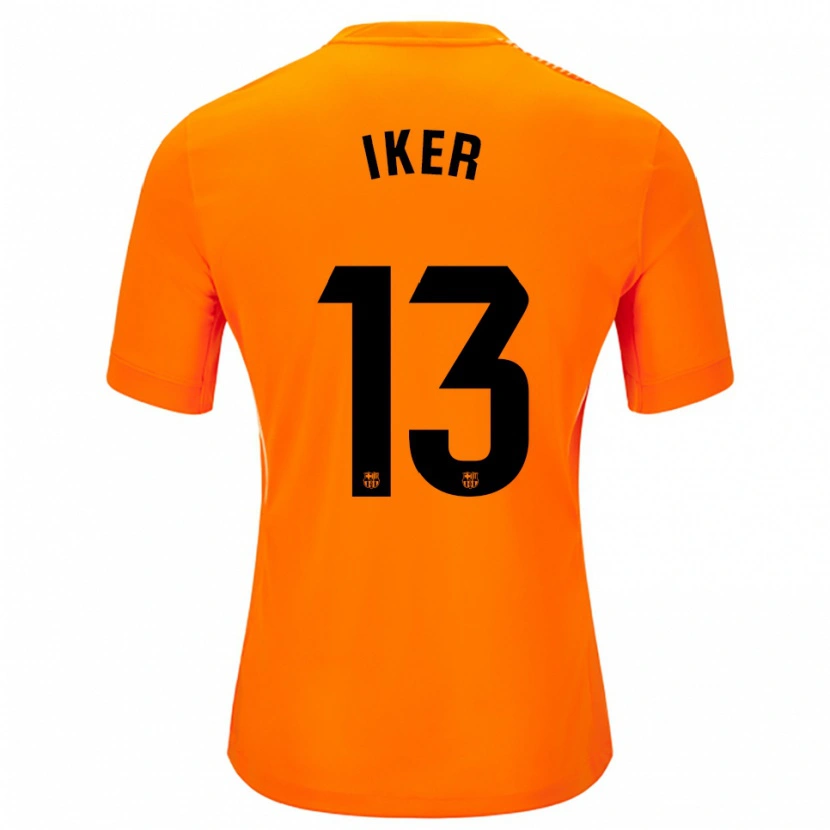 Danxen Kinderen Iker Rodríguez #13 Oranje Zwart Keepersshirt 2025/26 T-Shirt