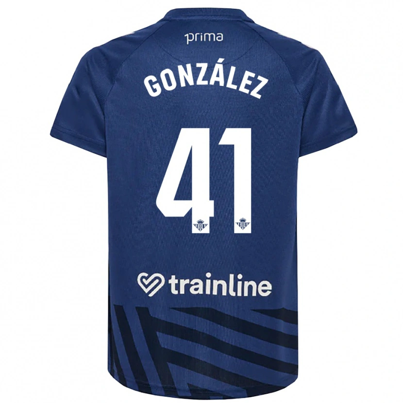 Danxen Kinderen Manu González #41 Koninklijk Blauw Wit Keepersshirt 2025/26 T-Shirt