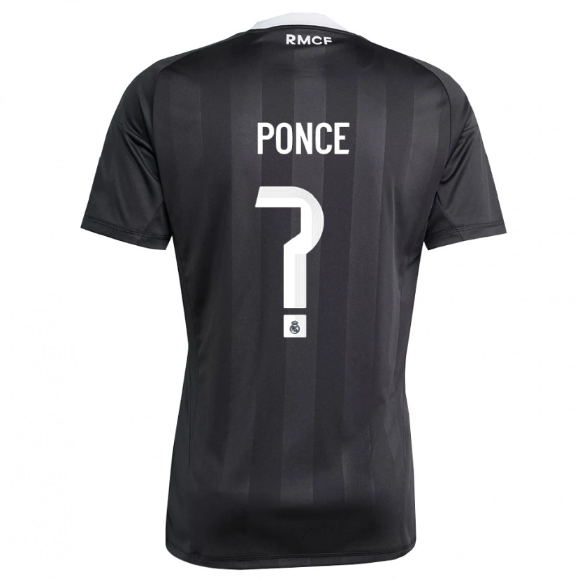 Danxen Kinderen Guille Ponce #0 Zwart Wit Keepersshirt 2025/26 T-Shirt