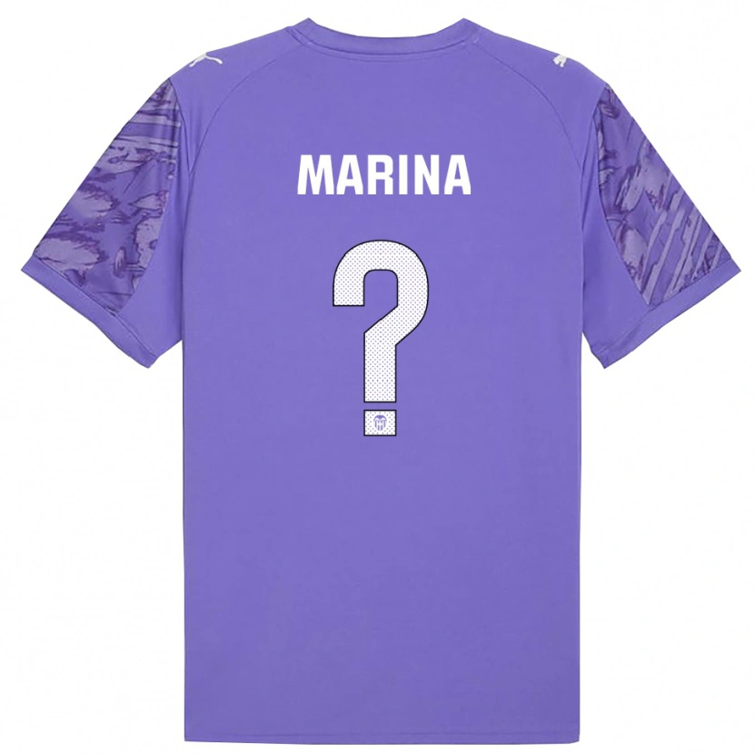 Danxen Kinderen Marina Llacer Muñoz #0 Lila Wit Keepersshirt 2025/26 T-Shirt