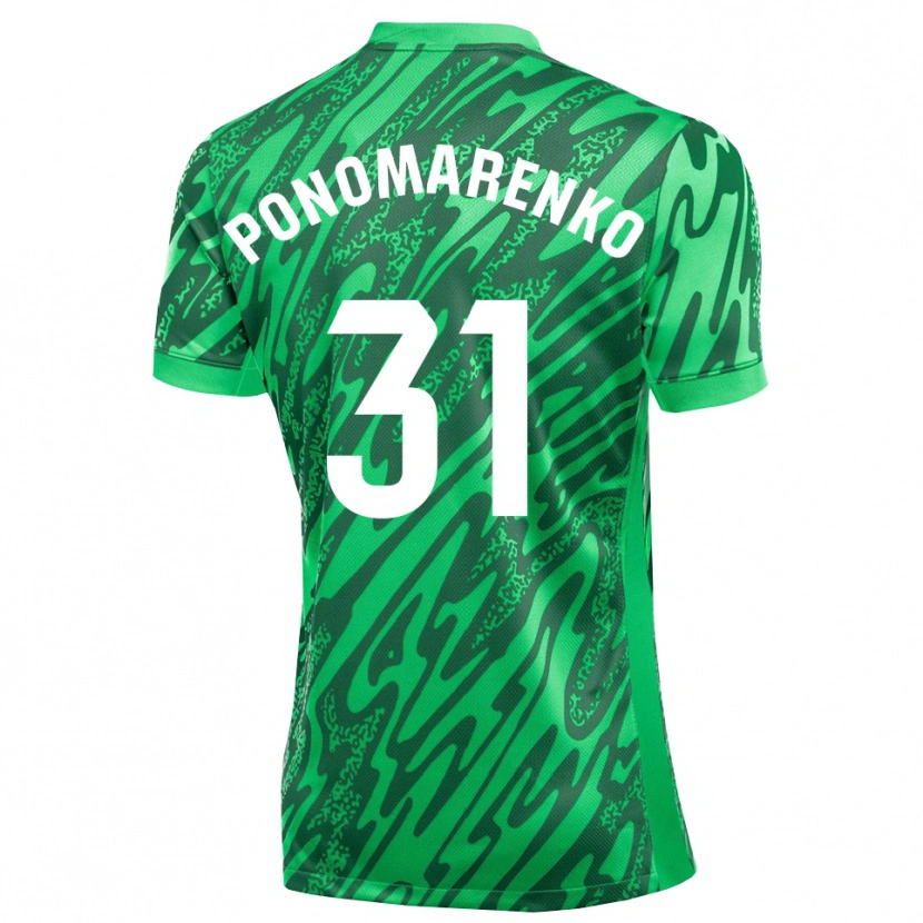 Danxen Kinderen Borys Ponomarenko #31 Donkergroen Wit Keepersshirt 2025/26 T-Shirt
