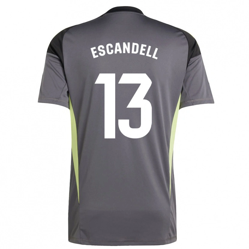 Danxen Kinderen Aarón Escandell #13 Donkergrijs Zwart Keepersshirt 2025/26 T-Shirt
