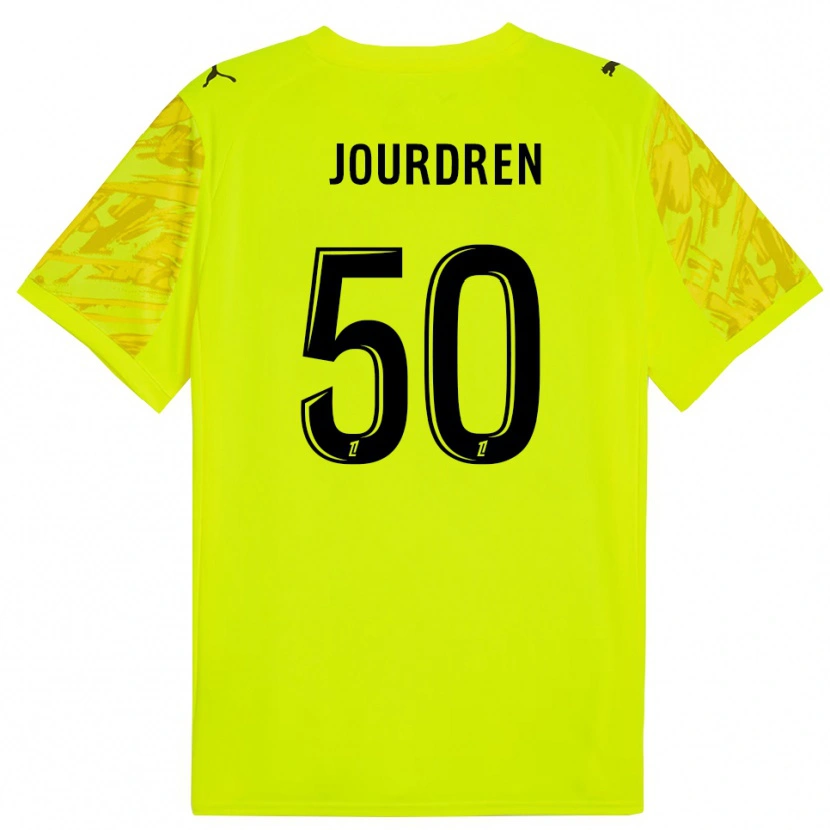 Danxen Kinderen Ilan Jourdren #50 Fluorescerend Groen Zwart Keepersshirt 2025/26 T-Shirt