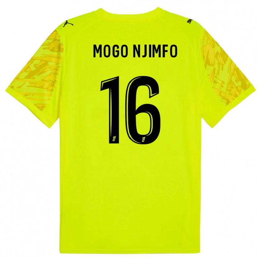 Danxen Kinderen Arthur Mogo Njimfo #16 Fluorescerend Groen Zwart Keepersshirt 2025/26 T-Shirt