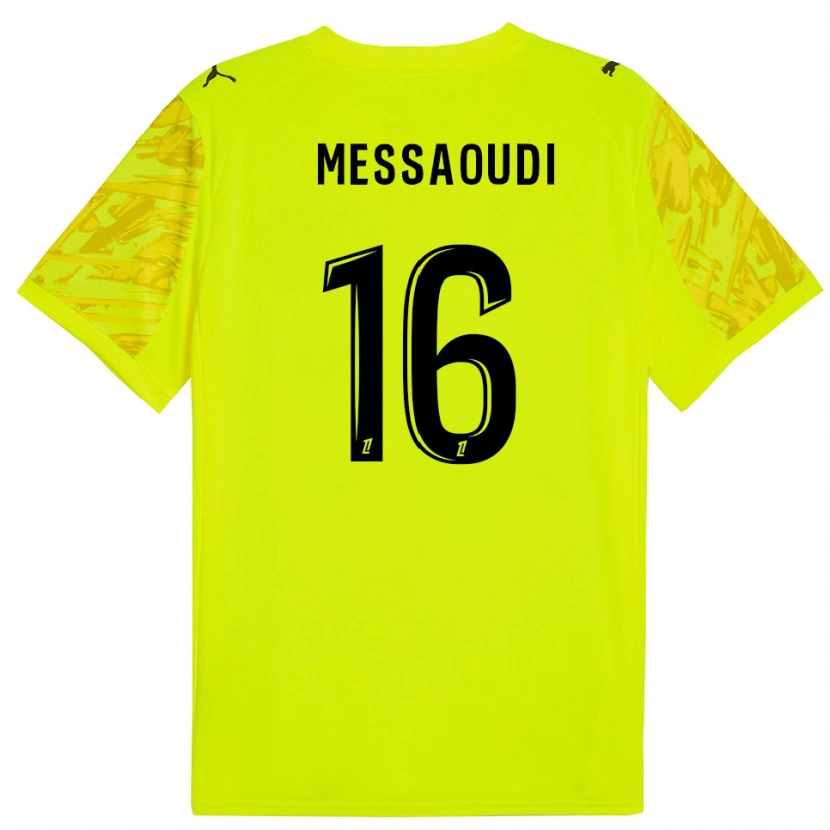 Danxen Kinderen Fedwan Messaoudi #16 Fluorescerend Groen Zwart Keepersshirt 2025/26 T-Shirt