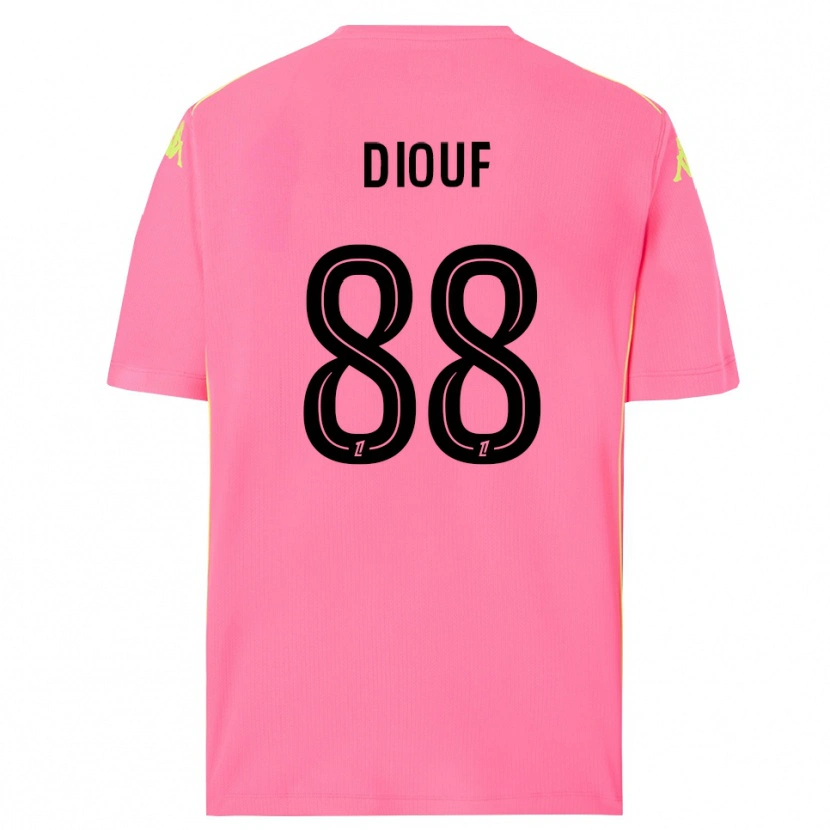 Danxen Kinderen Yehvann Diouf #88 Hot Pink Zwart Keepersshirt 2025/26 T-Shirt
