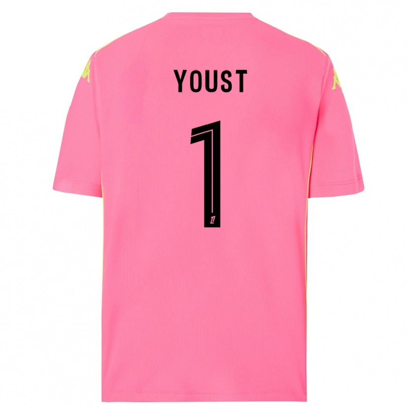 Danxen Kinderen Matys Youst #1 Hot Pink Zwart Keepersshirt 2025/26 T-Shirt